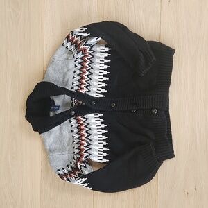 Janie And Jack Shawl Collar Knit Fair Isle Cardigan Age 4